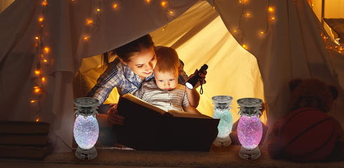 YAKii 9.5" Pineapple LED Color Changing Shine Candle Holder, Kid Safe Battery/USB Operated Table Lamp, Silver