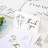 50Pcs FYSUIMU Funeral Thank You Card Cross Flower Sympathy Boxed Thank You Card with Sticker Envelope Blue Floral