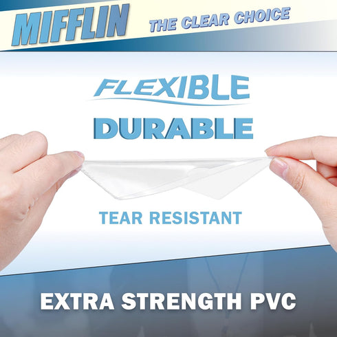 MIFFLIN-USA Index Card Holder (2x3.5”, 30 Pack), Clear Self-Adhesive Card Pockets for Organizing Storage Bins.