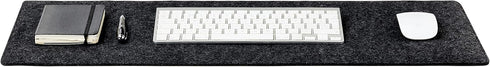 Premium Felt Desk Mat | Small 12" x 27.5" Multifunctional Desk Pad for Home Office, Dark Gray