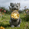 Solar Garden Decorations - Dragon Statue with Crackle Glass Ball Light -