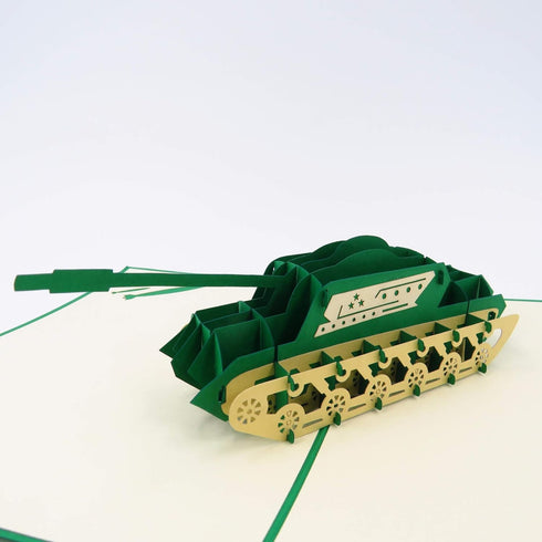 Tank Pop up Cards - Veterans Day, Birthday Greeting Card, Thank You Card for Tank Lovers & All Occasions