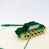 Tank Pop up Cards - Veterans Day, Birthday Greeting Card, Thank You Card for Tank Lovers & All Occasions