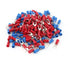 uxcell 22-16 AWG Wire Cable Connector Fork Spade Terminal #8 - 200 Pieces, Red/Blue