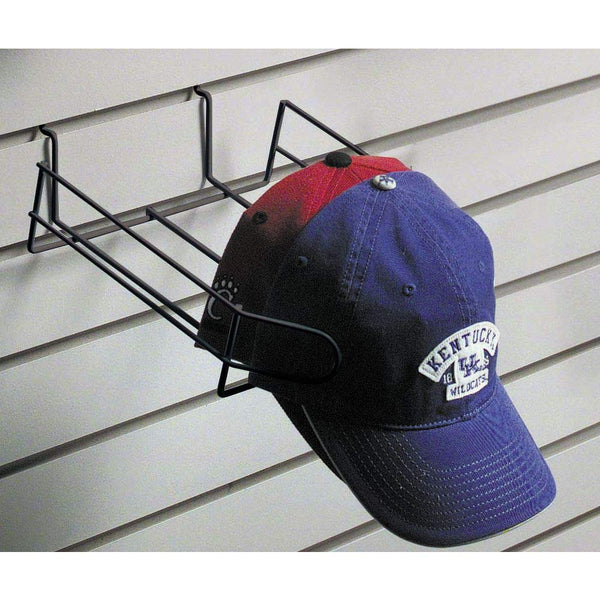 Retail Resource Wire Hat Display for Slat Wall, Black | EBL/CAPGWCAPB