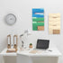 EASEPRES 8 Pack Clear Single Pocket Hanging File Organizer, Plastic Wall Mount Paper Holder for Office, School, Home