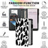 Dikoer PU Leather Server Books for Waitress, 7 Large Pockets with Zipper, Pen Holder Personal Organizer Wallet, Cow