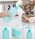 Melphoe Tattoo Wash Bottle Squeeze, 3Pcs 500ml Squirt Bottle for Medical Lab Washing, Blue