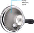 MROCO Loud Hand Bell, Silver Steel Dinner Bells for Classroom, Food Line, Alarm