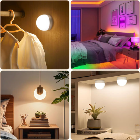 JIOODICH. 2 Pack Bulbs Dimmable Bulb 3 Settings, 15 Bulb Rechargeable LED Light with Remote, Wireless Battery Operated