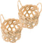 ABOOFAN 2pcs Hand-woven Bamboo Lampshade Small Lampshades for Table Lamps Rustic Decorative