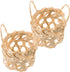 ABOOFAN 2pcs Hand-woven Bamboo Lampshade Small Lampshades for Table Lamps Rustic Decorative