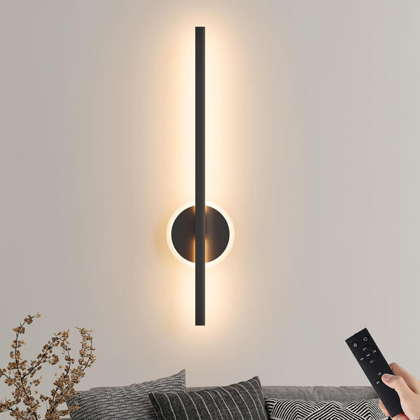 Battery Operated Wall Sconce, Dimmable Rechargeable Wall Lights with Remote Control, LED