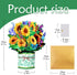 Sunflower Pop Up Cards,Paper Flower Bouquet Greeting Cards with Blank Note Card & Envelope, ideal gift for celebrating