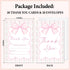 Zyoge 20 20 -04 Pink Bow Thank You Cards Fill in the Blank with Envelopes for Kids, Pink Flower Thank You Notes