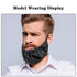 Sluswallow Black Beard Bonnet Beard Bandana for Men Facial Hair Beard Bib Adjustable Beard Guard Cover Mens Bedtime
