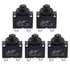 6 Amps Thermal Circuit Breakers 125/250V AC 32V DC Push Button Manual Reset Overload Protector Switch 5 Pack