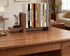YUELGUANG Adjustable Desktop Bookshelf Wooden Desk Book Holder Organizer Tabletop Bookshelf Mini Book Shelf Magazine