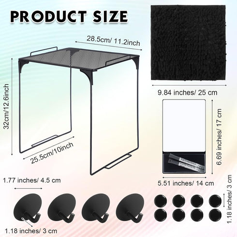 Kosiz 22 Pcs Locker Organizer Kit, Back to School Accessories with Whiteboard, Mirror, Dry Eraser & Hooks