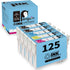 Penguin Remanufactured Ink Cartridge Replacement for Epson 125 T125, 5 Pack (2 Black, 1 Cyan, 1 Magenta, 1 Yellow)