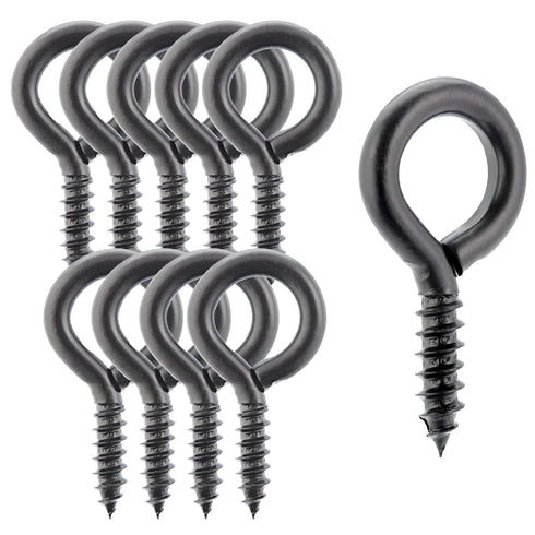 Wright Products 10-Pack Screw Eye, 2.63 inch x .31 inch, Heavy-Duty Weather Resistant for Indoor Outdoor Use, DIY