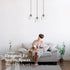 6"x6"x7.5" 15"-72" E26 Modern Bubble Glass Pendant Light, Rain-Drop Glass Hanging Fixture with Chrome Finish Base