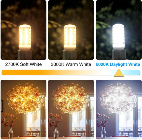 12 Pack Dimmable G9 Bulb 4W 40 6000K T4 G9 G9 Bulb 450LM, 120V dalattin LED Equivalent Watt, Daylight White, Bi-pin