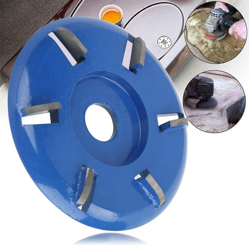 Wood Carving Disc, Steel 6-Teeth Shaping Disc, Woodworking Milling Cutter for Angle Grinder Accessories