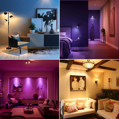 LED Color Changing RGB Light Bulb, 6 Pack, 40W Equivalent 400LM, E26 Mood Ambiance Lighting with Remote