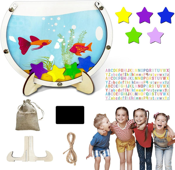 Loorow Magnetic Reward Jars for Kids - Large Fish Tank Shaped Reward Jar