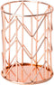 Pen Holder for Desk, Makeup Brush Holder, Rose Gold Metal Wire Pencil Cup Holders