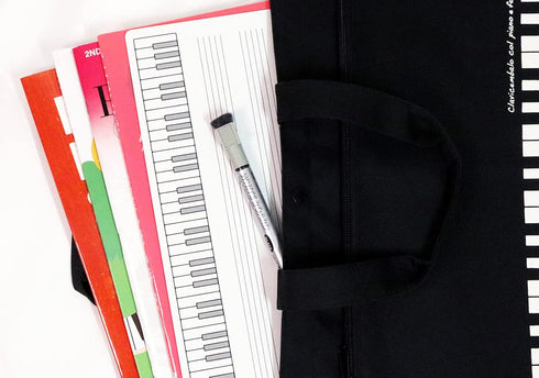 Portable A4 Size Dry Erase Music Staff White Board, 8.3"×11.7" for Music Practice