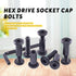 Swpeet 25Pcs M6x25mm Carbon Steel Black Hex Drive Socket Cap Bolts - Assortment Kit with Allen Wrench
