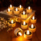 TWINKVILLA 12Pack Solar Tea Lights Outdoor Waterproof, Small Solar Lights with Rechargeable Dusk