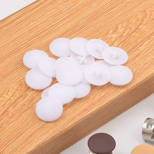 100 Pieces Plastic Round Cam Lock Fastener Cap, Cabinet Furniture Connecting Cam Fitting Cap, Outer Diameter 16.5mm,
