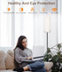Dimmable 12W Bulb luckystyle Floor Standing Tall Lamp, Led with Lampshade, Foot Switch, Remote Custom Color Temperature