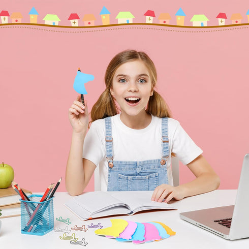 Gueevin 240 Sheets Sticky Notes and 60 Pcs Cute Paper Clips Set, Creative Self Stick Note Pads for Animal Lovers