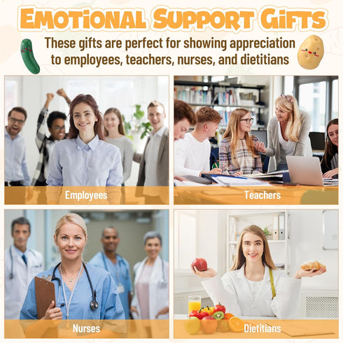 Sayglossy 60 Sets Employee Appreciation Gifts Bulk Positive Pickle Potato Pens with Animal Pun Note Cards Thank You