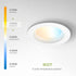 1 Pack 4 Inch 10W 889LM, 5CCT 2700K-5000K CRI90+, Dimmable T24, ASD Deep Regressed Baffle Trim Recessed Light, LED