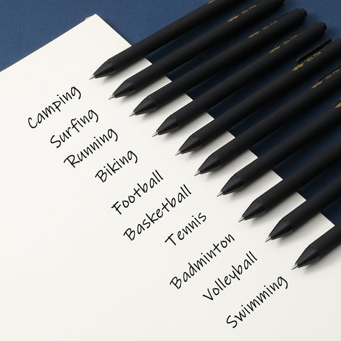 Mr. Pen Retractable Gel Pens, 10 Pack, Black Ink, Fine Point 0.5mm, Fast Dry, Cute Aesthetic Pens for Journaling