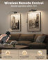 16'' 4800mAh Dimmable 3 Room(2P) EZVALO Picture Light for Wall, Black Rechargeable Battery Lights Wireless Remote