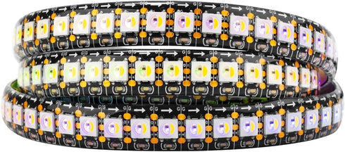 BTF-LIGHTING RGBW RGB+Warm White SK6812 (Similar WS2812B) Individually Addressable 3.3ft 1m 144(2X72)