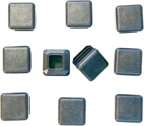 (Pack of 10) Square Plastic Plugs, Tubing End Cap and Furniture Glide Inserts by SBD