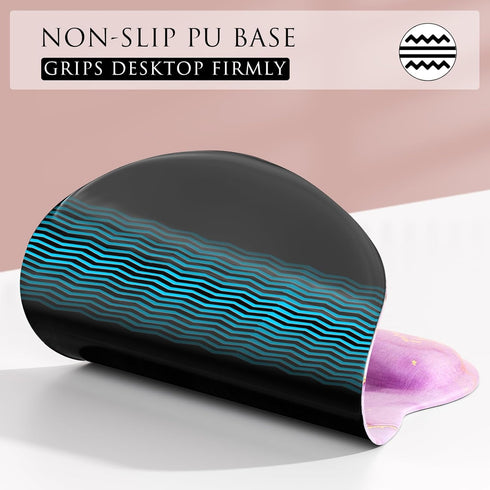 MROCO 9.4 8.1 Ergonomic Mouse Pad with Gel Wrist Rest, Smooth Wrist Support Surface, Non-Slip PU Base for Pain Relief