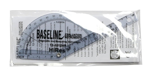 Baseline 12-1012HR Plastic Goniometer, Finger, Hires Flexion to Hyper-Extension
