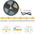 5V 8mm 4000K,320LEDs/M,8W/M,CRI90,3.28FT/ 1M,Electroplated IP20,Flexible Width USB COB LED Strip Lights,Natural White