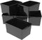 Storex Extra-Large Book Bin, Interlocking Plastic Organizer for Home, Office, Classroom, Black, 6-Pack
