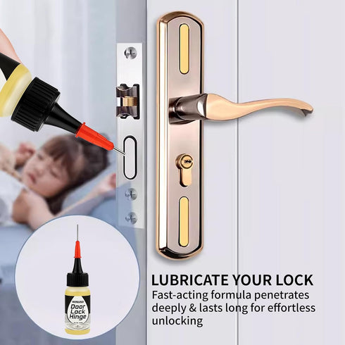 2 oz Door Hinge Lubricant Needle Oiler | Lock Lube for Keyhole | Chain Lube Anti Seize Squeaky Door Hinge Oil