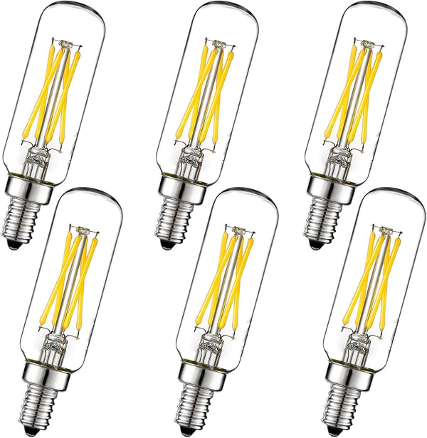 LiteHistory E12 LED Bulb 6W Equivalent, 60W Neutral White 4000K, Dimmable T6 T25 for Chandeliers, Ceiling Fans, 6 Pack