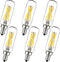 LiteHistory E12 LED Bulb 6W Equivalent, 60W Neutral White 4000K, Dimmable T6 T25 for Chandeliers, Ceiling Fans, 6 Pack
